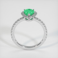 0.86 Ct. Emerald Ring, 18K White Gold 3