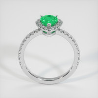0.98 Ct. Emerald Ring, 18K White Gold 3