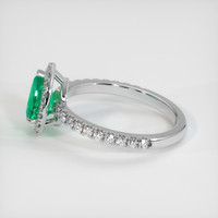 0.83 Ct. Emerald Ring, 18K White Gold 4