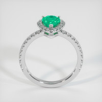 0.95 Ct. Emerald Ring, 18K White Gold 3