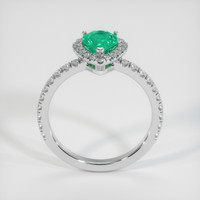 0.77 Ct. Emerald Ring, 18K White Gold 3