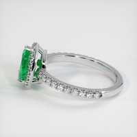 0.83 Ct. Emerald Ring, 18K White Gold 4