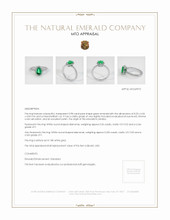 Emerald Ring 0.98 Ct., 18K White Gold Appraisal
