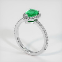 Emerald Ring 0.98 Ct., 18K White Gold Preview