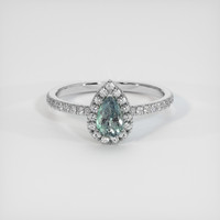 0.90 Ct. Gemstone Ring, 18K White Gold 1