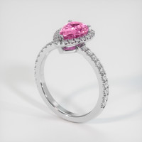 2.07 Ct. Pink Sapphire Ring, 18K White Gold 2