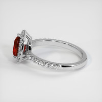 1.01 Ct. Ruby Ring, 18K White Gold 4