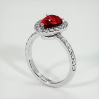 1.66 Ct. Ruby Ring, 18K White Gold 2