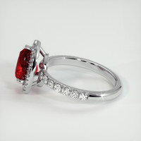 1.66 Ct. Ruby Ring, 18K White Gold 4