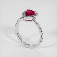 2.01 Ct. Ruby Ring, 18K White Gold 2