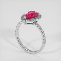 2.13 Ct. Pink Sapphire Ring, 18K White Gold 2