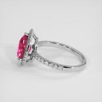 2.13 Ct. Pink Sapphire Ring, 18K White Gold 4