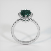 3.05 Ct. Greenish Blue Sapphire Ring, 18K White Gold 3