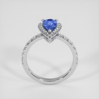 1.60 Ct. Blue Sapphire Ring, 18K White Gold 3