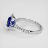 1.56 Ct. Blue Sapphire Ring, 18K White Gold 4