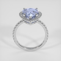 6.14 Ct. Blue Sapphire Ring, 18K White Gold 3