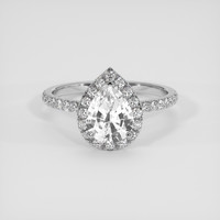 1.64 Ct. White Sapphire Ring, 18K White Gold 1
