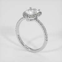 1.64 Ct. White Sapphire Ring, 18K White Gold 2