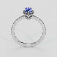 0.60 Ct. Blue Sapphire Ring, 18K White Gold 3