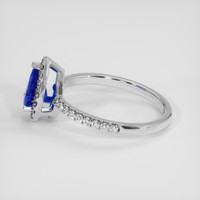 1.05 Ct. Blue Sapphire Ring, 18K White Gold 4