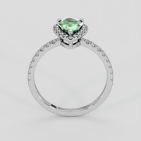 1.16 Ct. Bluish Green Sapphire Ring, 18K White Gold 3
