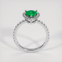 1.01 Ct. Emerald Ring, 18K White Gold 3