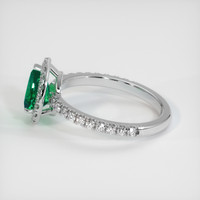 0.82 Ct. Emerald Ring, 18K White Gold 4