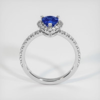 0.96 Ct. Blue Sapphire Ring, 18K White Gold 3