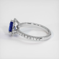 0.96 Ct. Blue Sapphire Ring, 18K White Gold 4