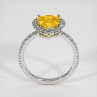 3.10 Ct. Yellow Sapphire Ring, 18K White Gold 3