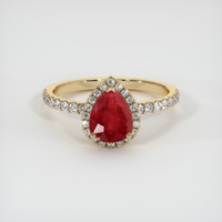 1.27 Ct. Ruby Ring, 14K Yellow Gold 1
