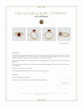 Ruby Ring 1.31 Ct. 14K Yellow Gold Appraisal