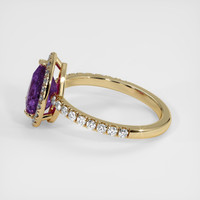 3.29 Ct. Purple Sapphire Ring, 14K Yellow Gold 4