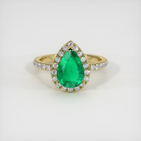 1.91 Ct. Emerald Ring, 18K Yellow Gold 1