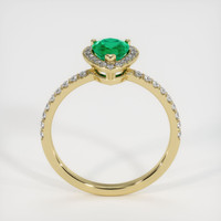 0.56 Ct. Emerald Ring, 18K Yellow Gold 3