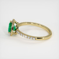 0.56 Ct. Emerald  Ring - 18K Yellow Gold