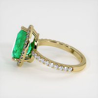 2.65 Ct. Emerald  Ring - 18K Yellow Gold