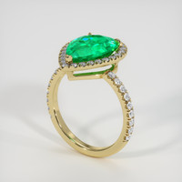 2.84 Ct. Emerald Ring, 18K Yellow Gold 2