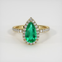 2.13 Ct. Emerald Ring, 18K Yellow Gold 1