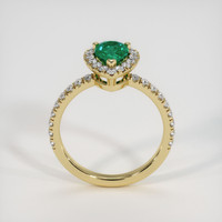 0.91 Ct. Emerald Ring, 18K Yellow Gold 3