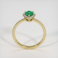 0.74 Ct. Emerald Ring, 18K Yellow Gold 3