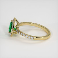 0.50 Ct. Emerald Ring, 18K Yellow Gold 4