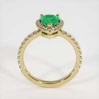0.83 Ct. Emerald Ring, 18K Yellow Gold 3