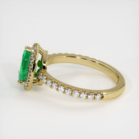 0.83 Ct. Emerald Ring, 18K Yellow Gold 4