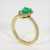 Emerald Ring 0.98 Ct. 18K Yellow Gold Preview
