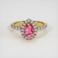 1.08 Ct. Padparadscha Sapphire Ring, 18K Yellow Gold 1