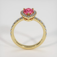 1.08 Ct. Padparadscha Sapphire Ring, 18K Yellow Gold 3