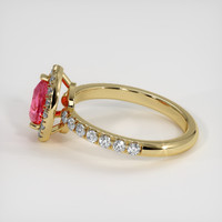1.08 Ct. Padparadscha Sapphire Ring, 18K Yellow Gold 4