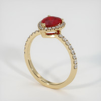 1.27 Ct. Ruby Ring, 18K Yellow Gold 2