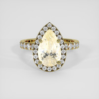4.00 Ct. Yellow Sapphire Ring, 18K Yellow Gold 1